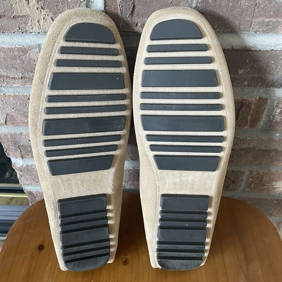 NEW Nordstrom Rack Men's Leather Driving Loafers Size 11.5M Tan Brazil Buckle - Picture 12 of 16